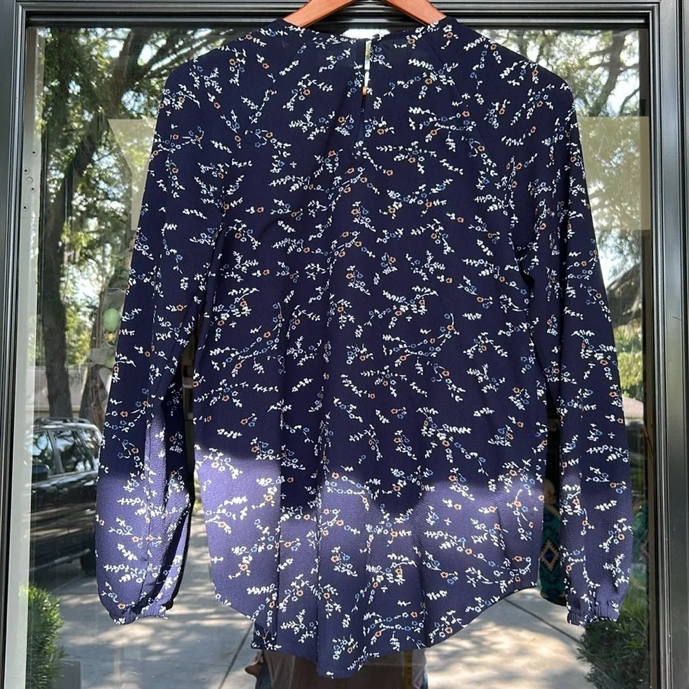 Michael Kors Floral Navy Women's Top